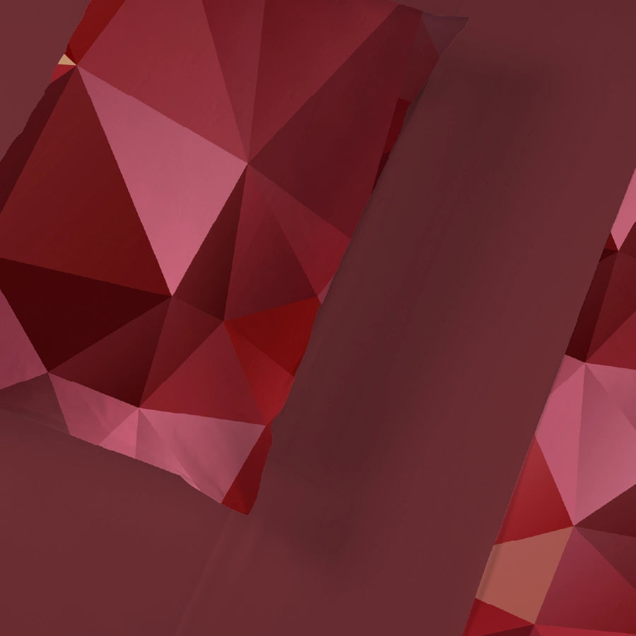 Bedsheet Set - Garnet Bloom Red - Single & King - 300TC