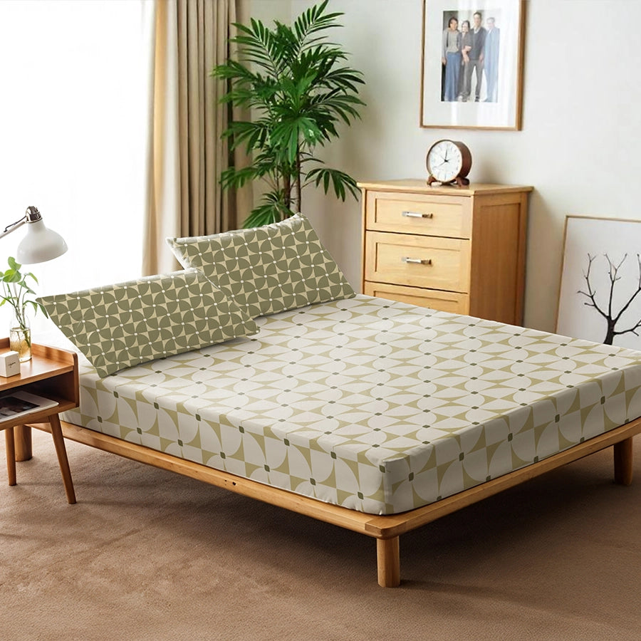 Fitted Sheet Set - Geo Floral - Queen & King