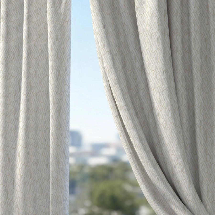 Geo Floral Curtain (Pack of 2) - Window - 5 Feet - 200TC