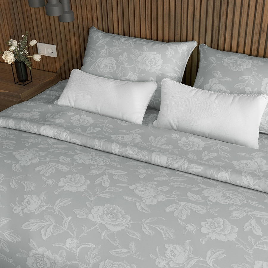 Pillow Cover - Jacquard Rose [Pillow Cover - Jacquard Rose - Light Grey]