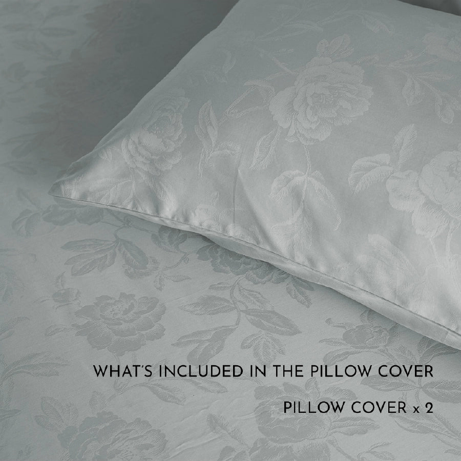 Pillow Cover - Jacquard Rose [Pillow Cover - Jacquard Rose - Light Grey]