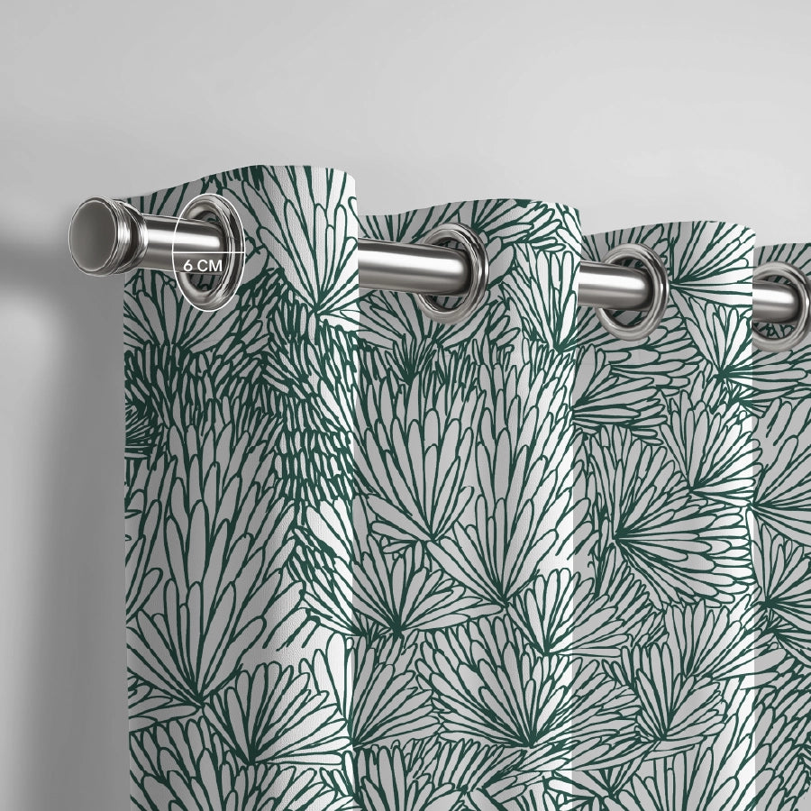 Jungle Calm Curtain (Pack of 2) - Window - 5 Feet - 200TC