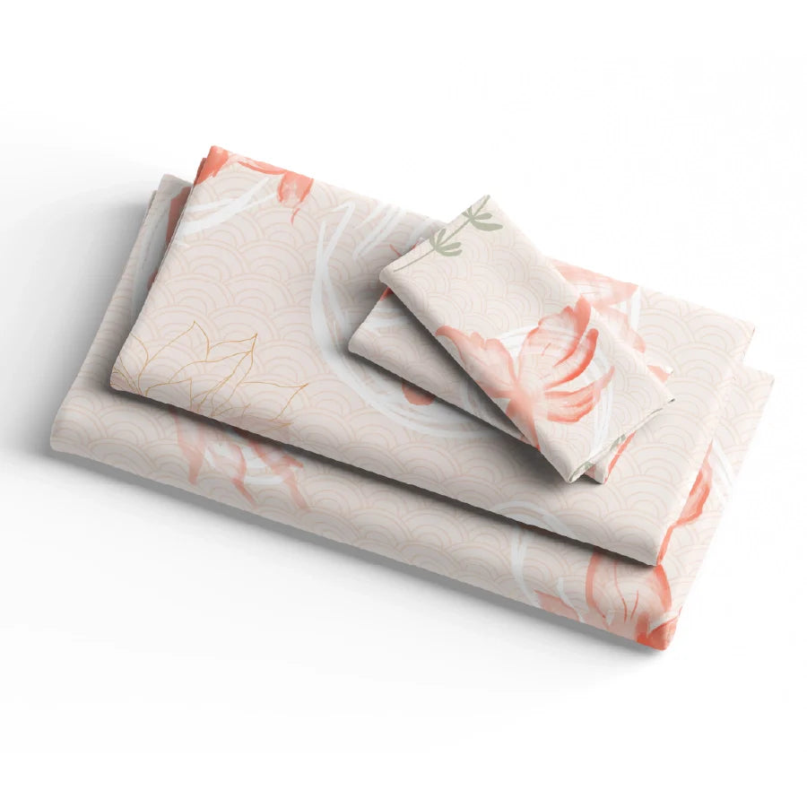 Bedsheet Set - Koi Fish - Single & King - 200TC - Size Single