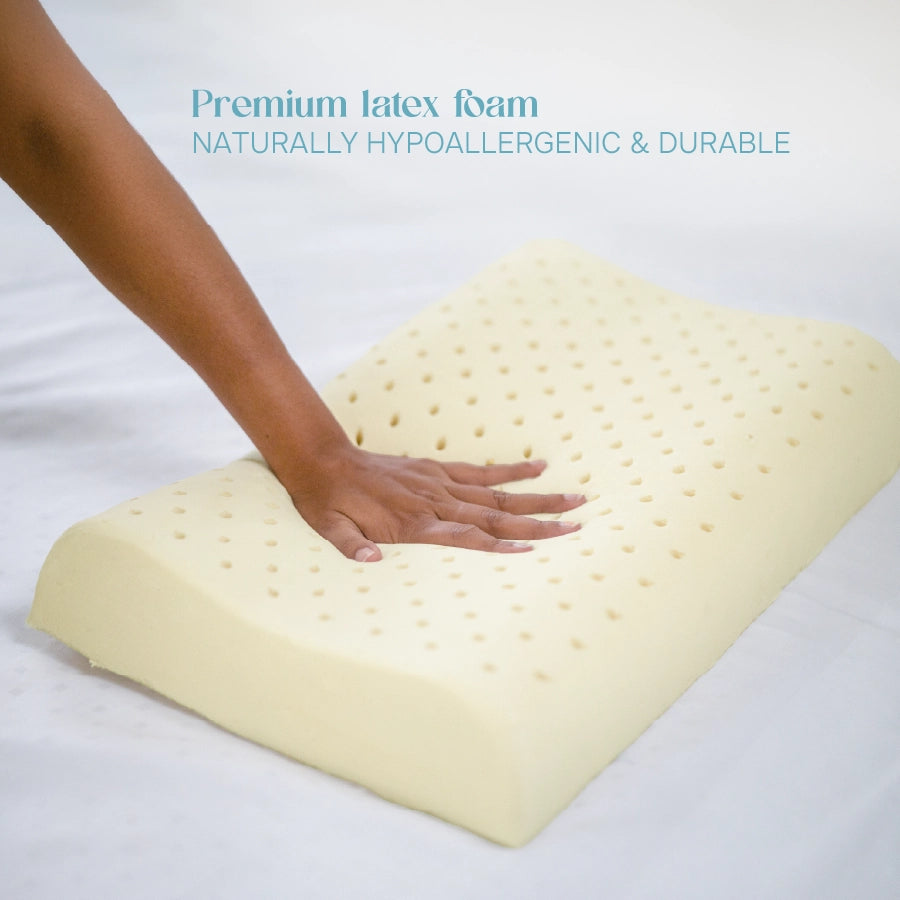 Natural Latex Pillow - White - 200TC