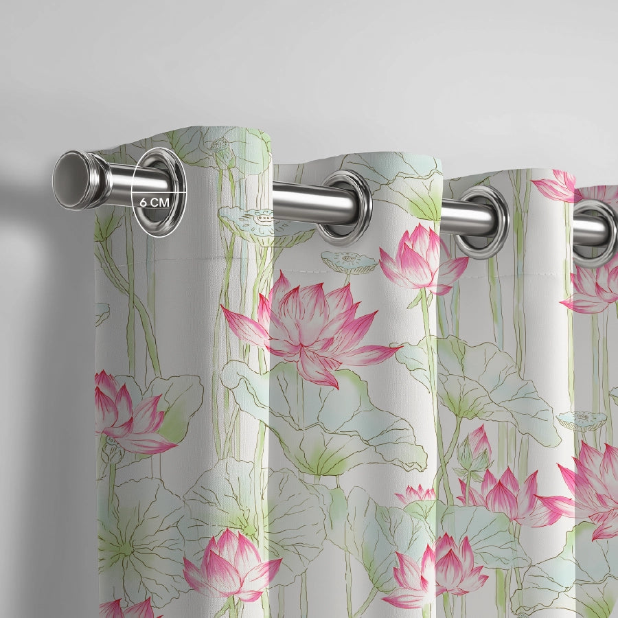 Lotus Elegance Curtain (Pack of 2) - Window - 5 Feet - 200TC