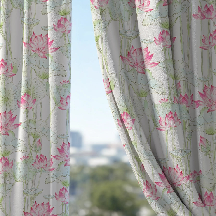 Lotus Elegance Curtain (Pack of 2) - Window - 5 Feet - 200TC