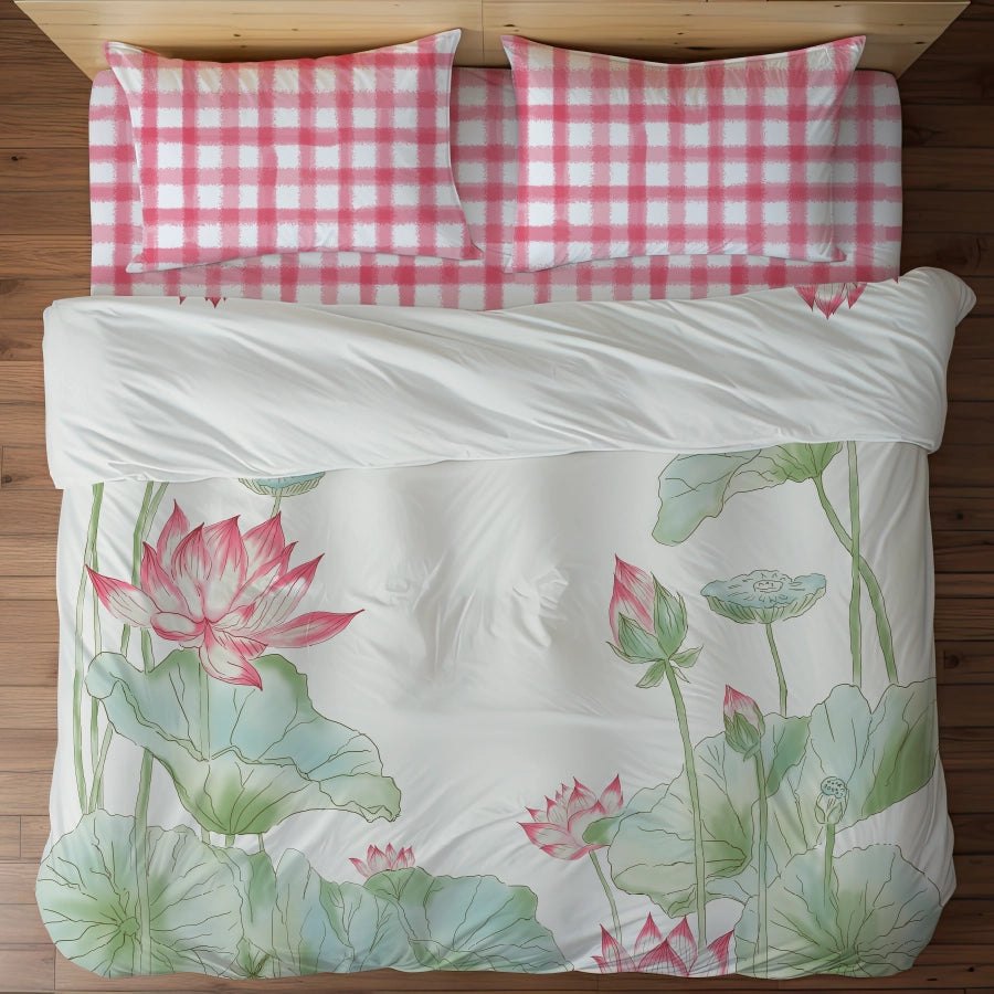 Quilt / AC Comforter - Lotus Elegance - Double - 200TC