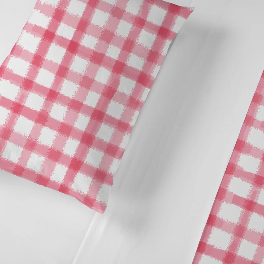 Bedsheet Set - Water Color Checks - Single & King - 200TC - Size Single