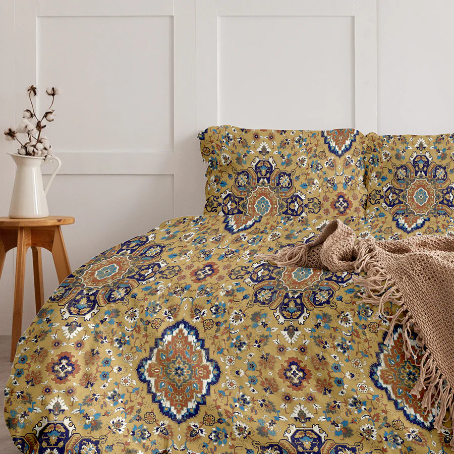 Duvet Cover - 300TC Medallion Earth - Double