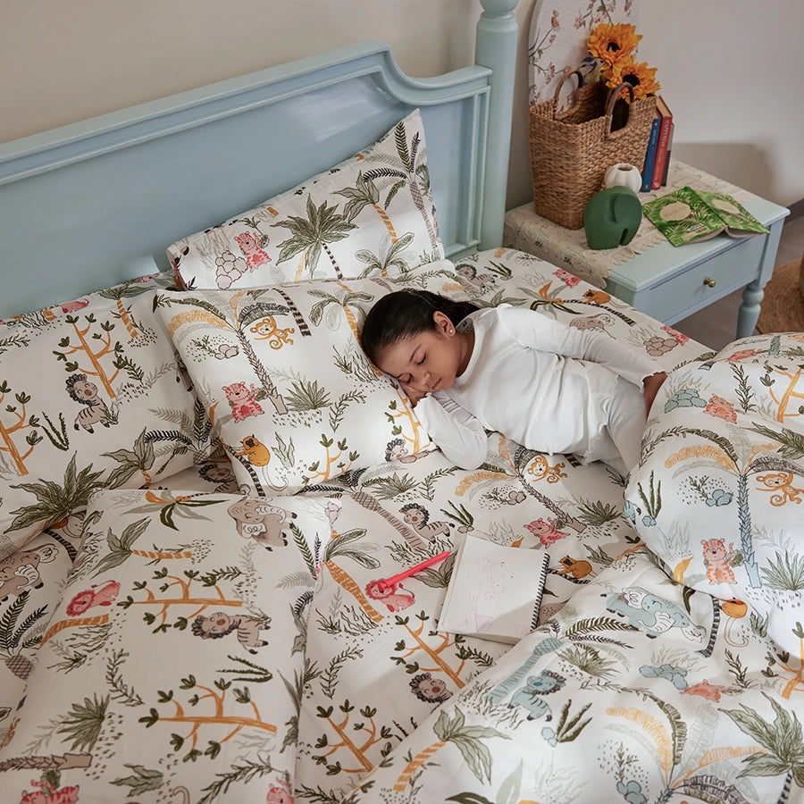 Fitted Sheet Set - Playful Forest - king & queen - 300TC