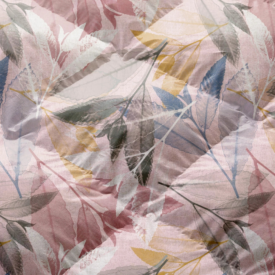 Quilt / AC Comforter - Spring Time - White, Pastel Pink - Double - 300TC
