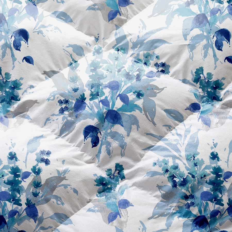 Quilt / AC Comforter - Vibrant Snapdragon - Blue - Double - 300TC