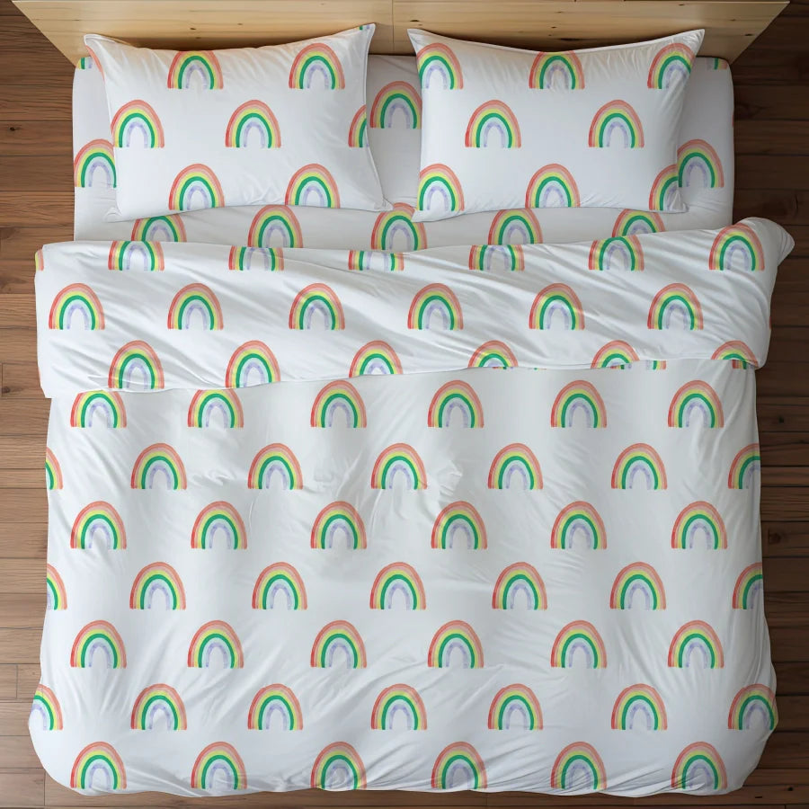 Bedsheet Set - Rainbow Sprinkles - Single & King - 300TC - Size Single