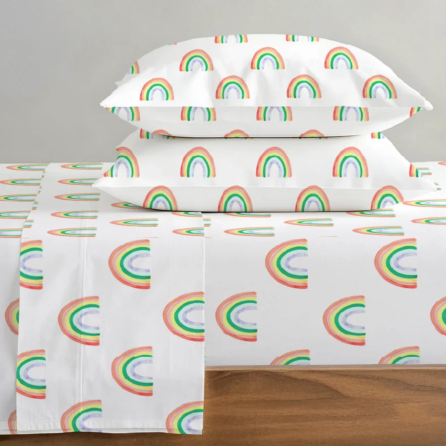 Bedsheet Set - Rainbow Sprinkles - Single & King - 300TC - Size Single