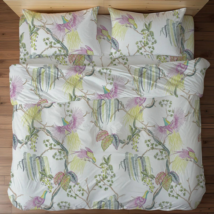 Bedsheet Set - Secret Groove - Beige, White - Single & King - 200TC - Size Single