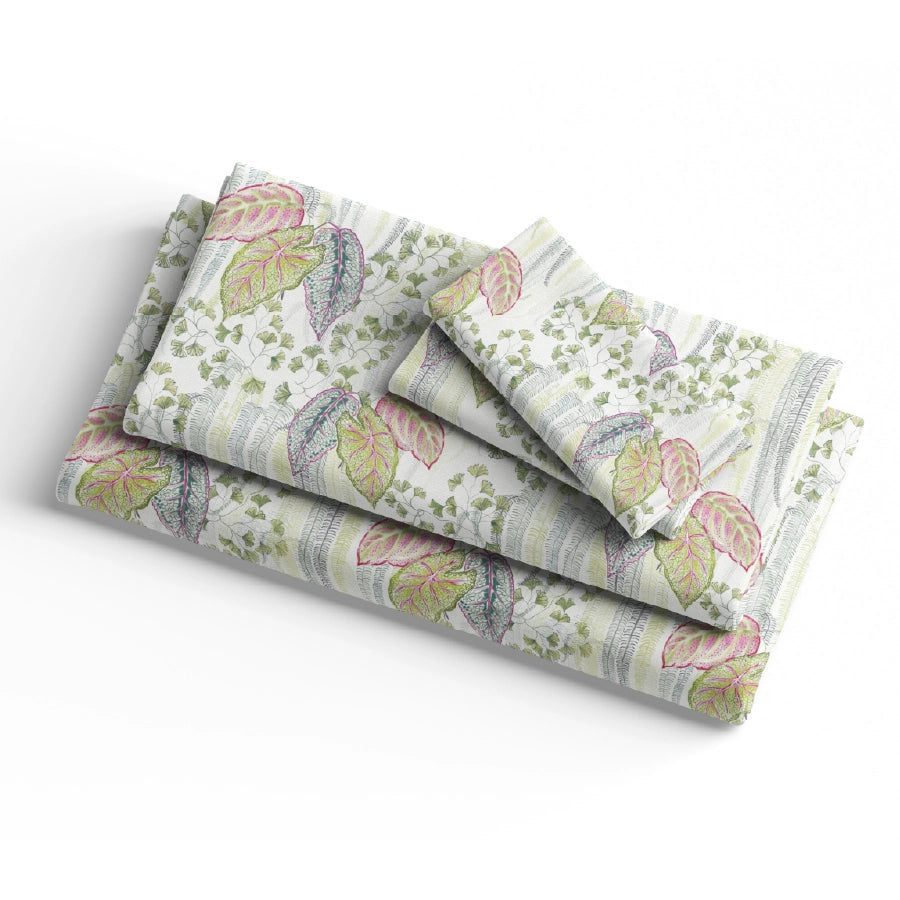 Fitted Sheet Set - Secret Groove - Beige, White - Queen & King - 200TC