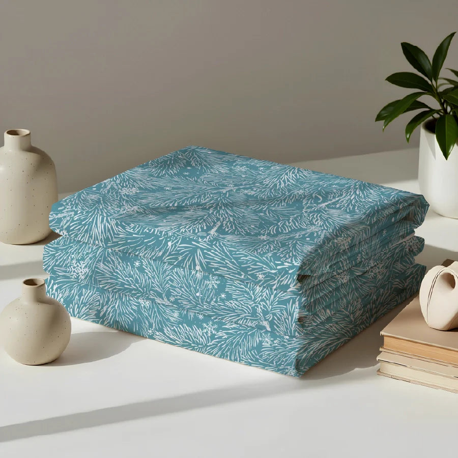 Bedsheet Set - Snowy Drift - Single & King - 200TC - Size Single