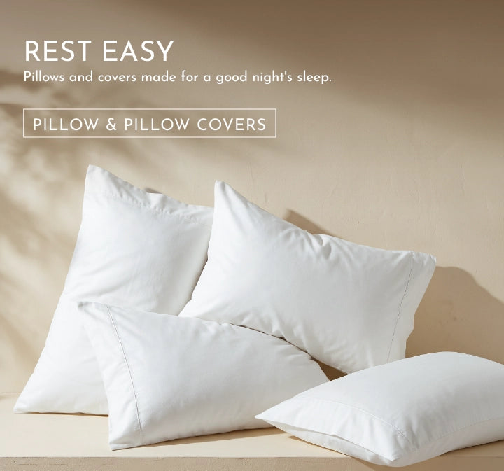 PILLOW COVERS & PILLOWS