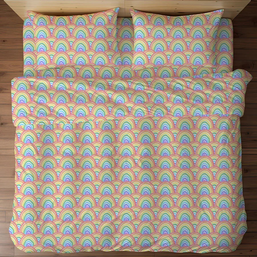 Bedsheet Set - Sunbeam Smiles - Single & King - 300TC - Size Single