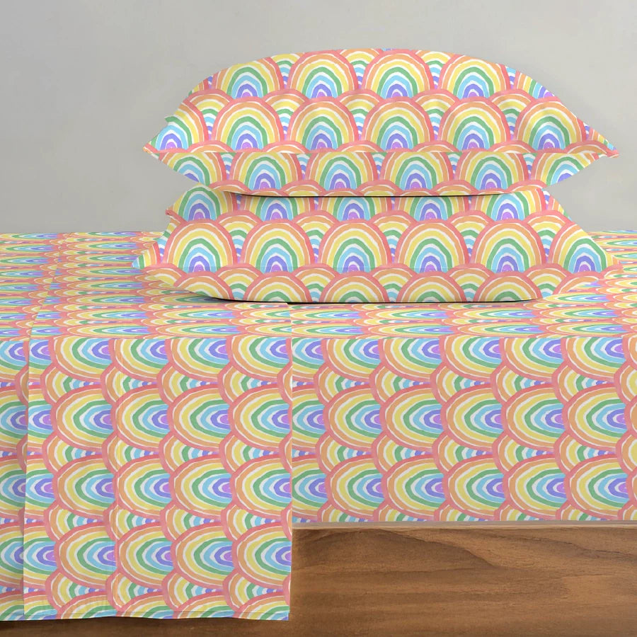 Bedsheet Set - Sunbeam Smiles - Single & King - 300TC - Size Single