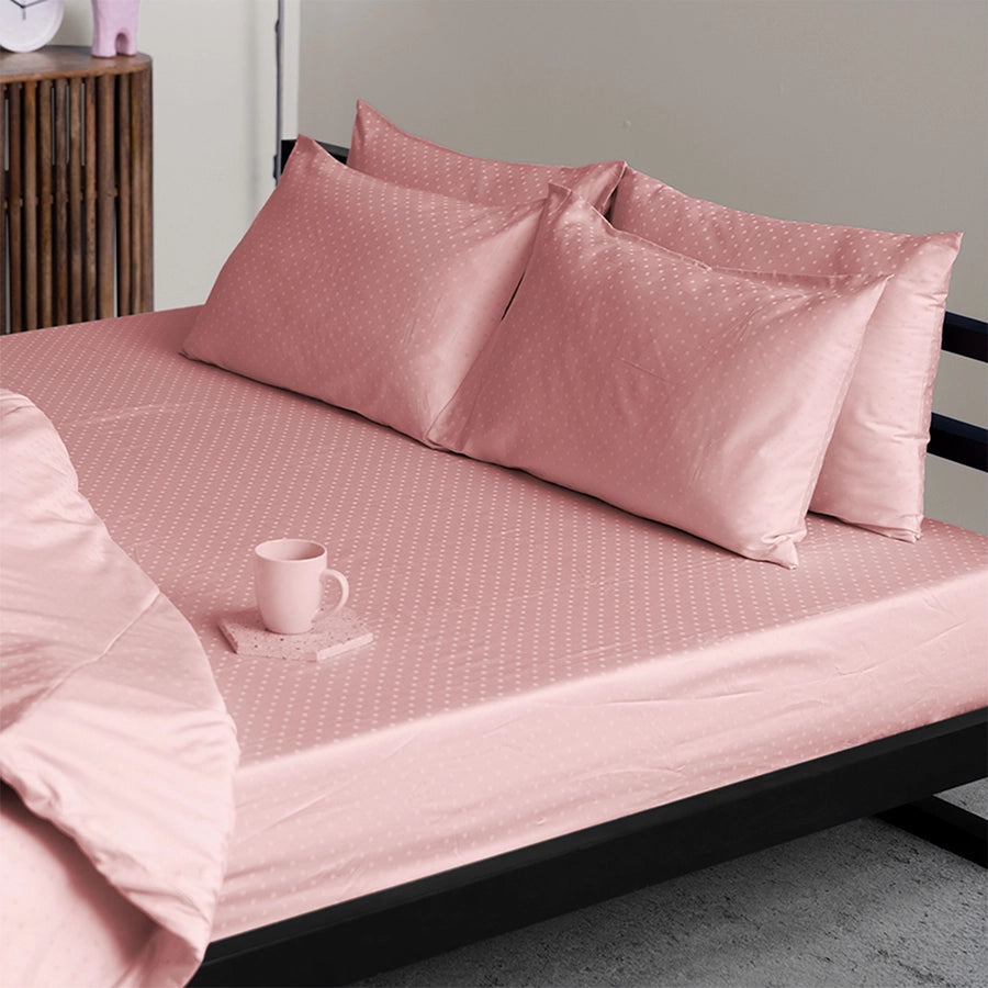 Fitted Bedding Set - Swiss Dot - 300TC Complete Set
