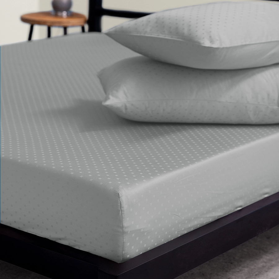 Duvet Cover - 300TC Swiss Dot - Double [Duvet Cover - 300TC Swiss Dot - Pale/Pistachio Green - Double]