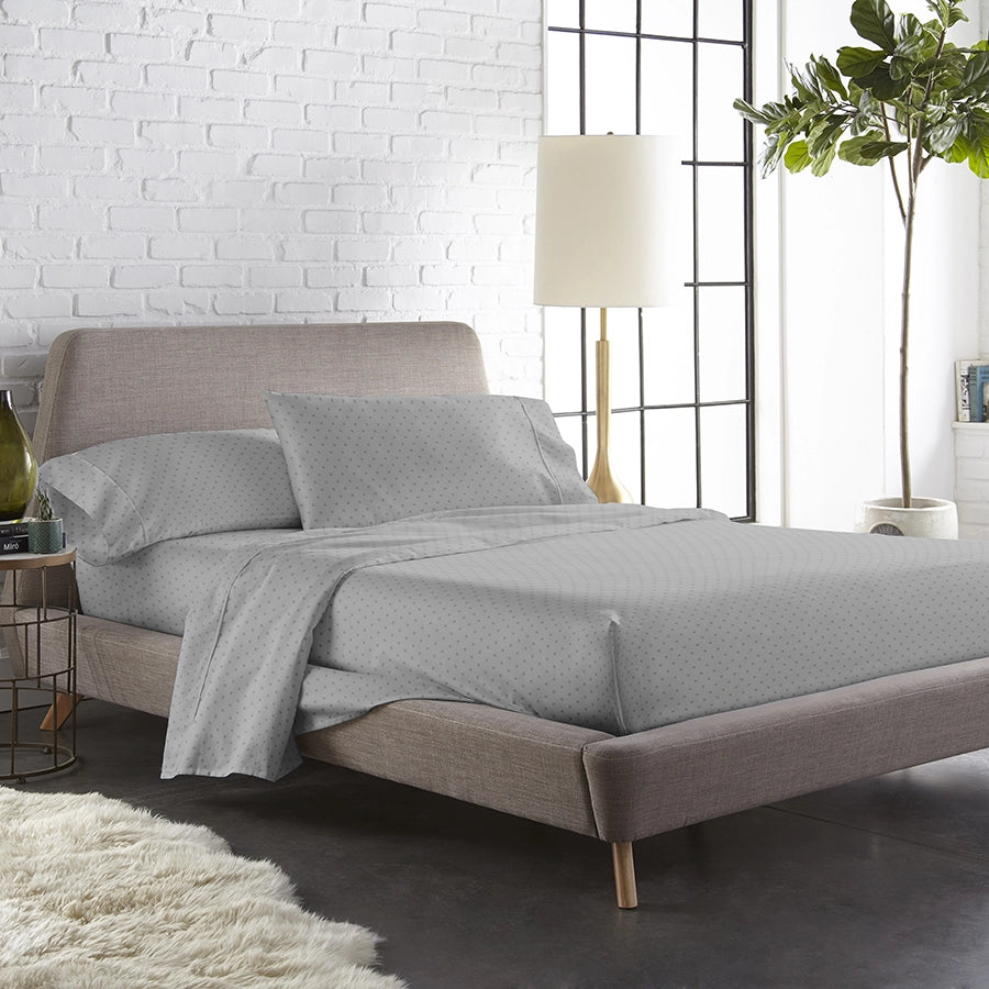 Bedsheet Set - 300TC Swiss Dot - Single & King [300TCSSPGRY]