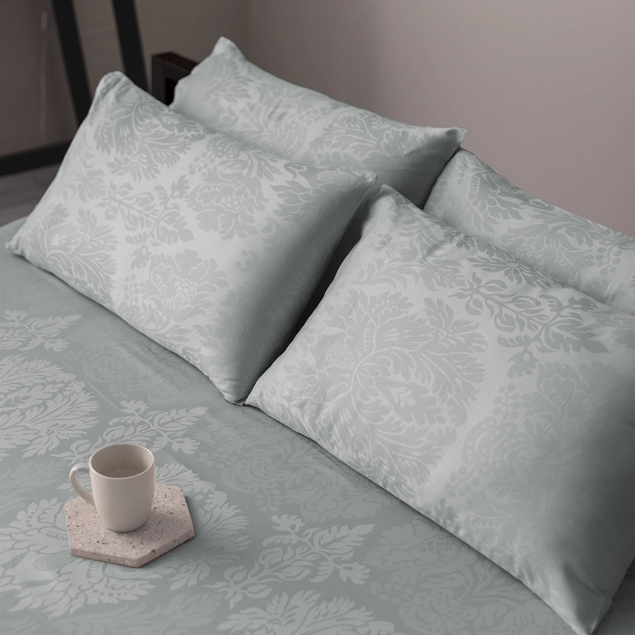 Bedsheet Set - Symmetrical Jacquard - Light Grey - King