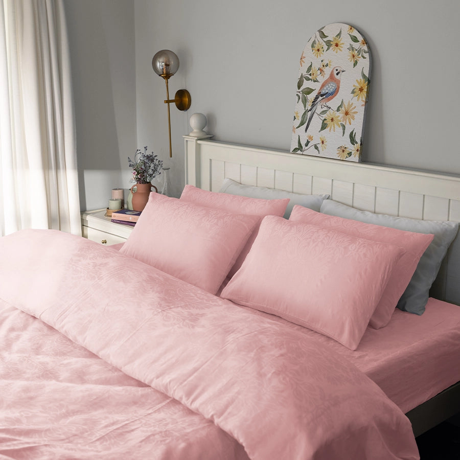 Duvet Cover - Symmetrical Jacquard - Double [Duvet Cover - Symmetrical Jacquard - Cameo Rose - Double]