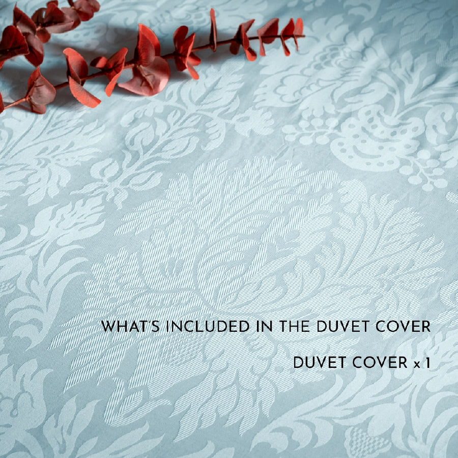 Duvet Cover - Symmetrical Jacquard - Pale Blue, Laurel Green, Cameo Rose, Ivory, Symmetrical Jacquard Light Grey - Double