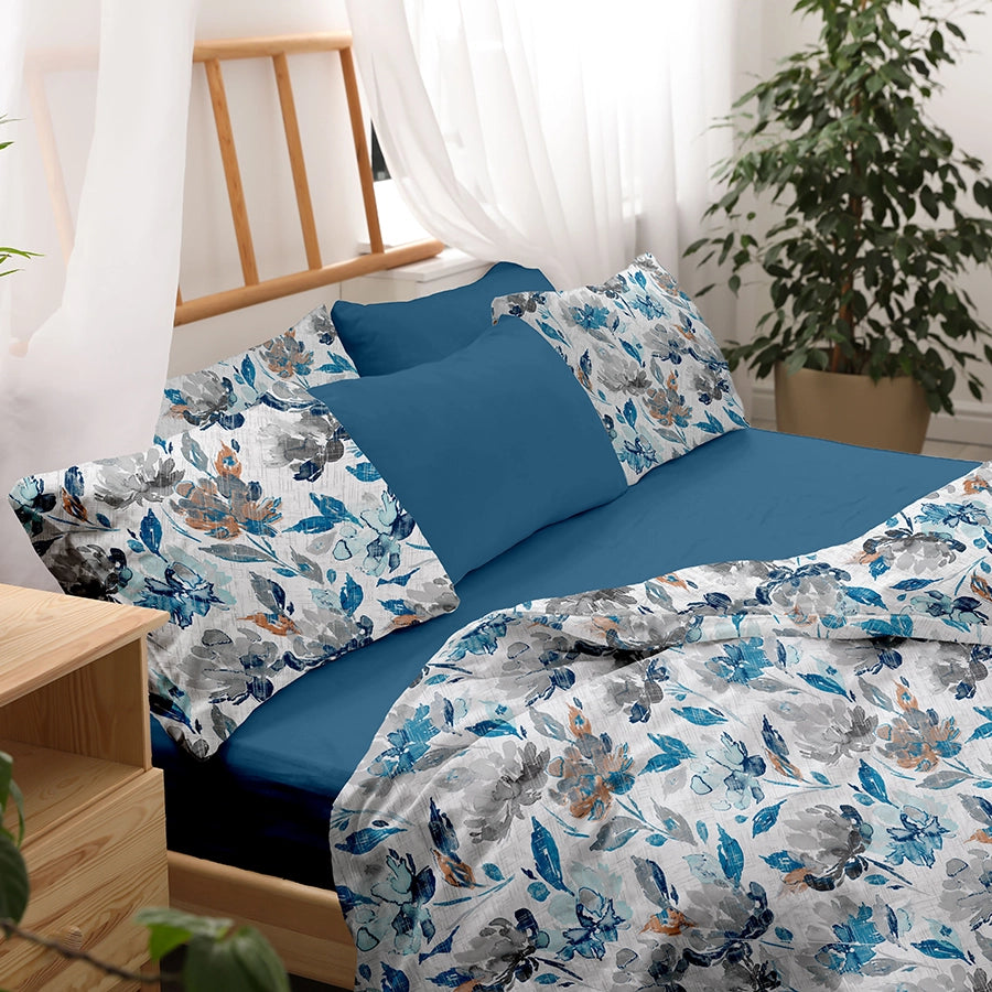 Duvet Cover - 300TC Vintage Rustic Flowers - Double