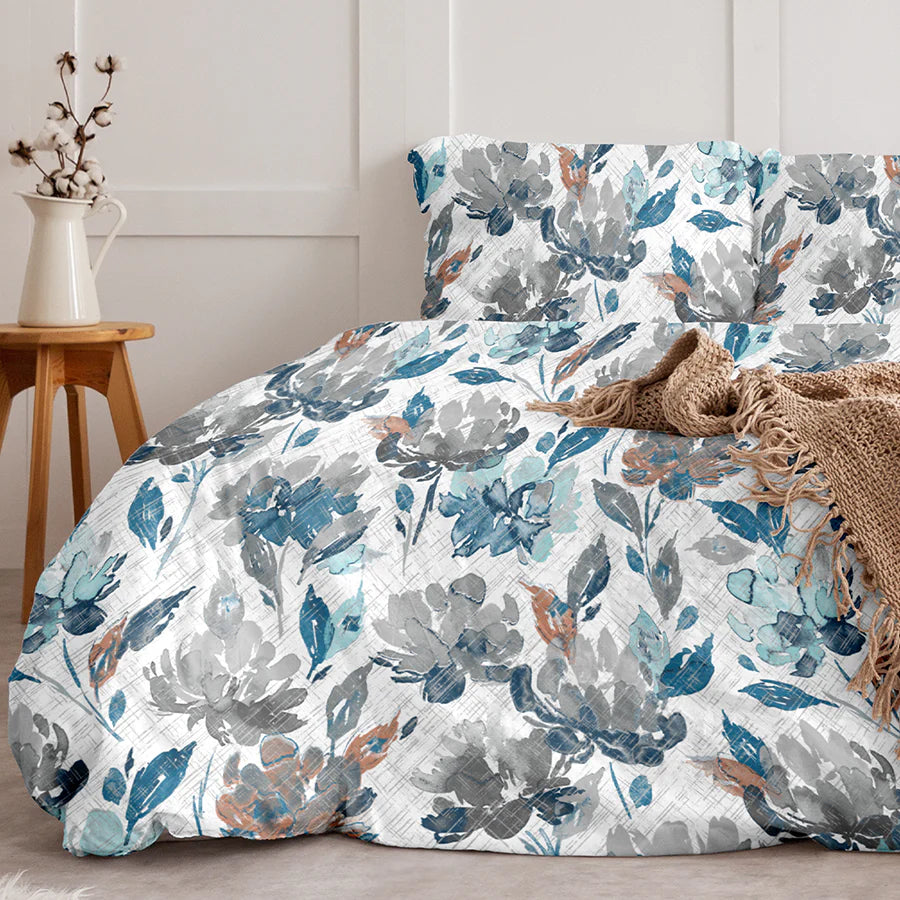 Bedsheet Set - 300TC Vintage Rustic Flowers - Single & King