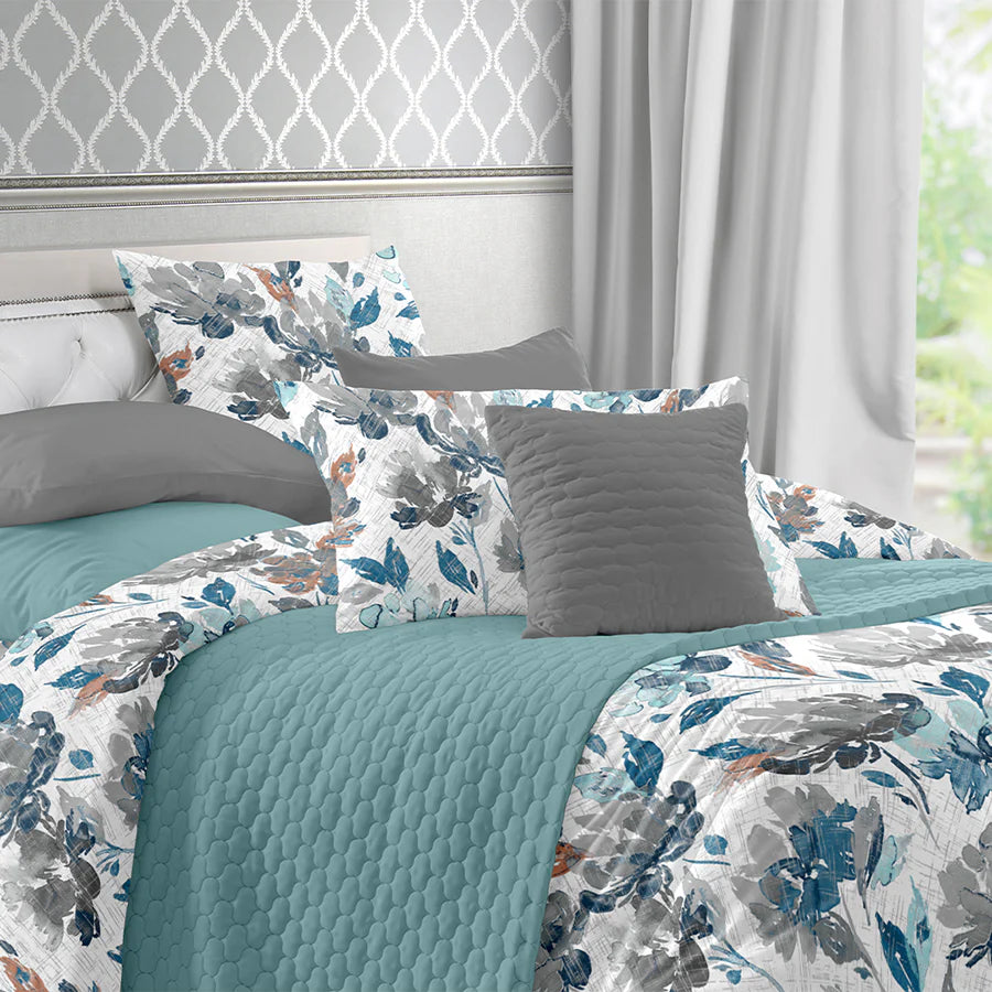 Quilt / AC Comforter - Vintage Rustic Flowers - Double