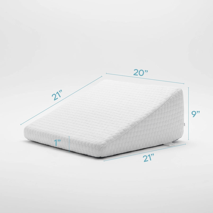 Wedge Pillow (PU Foam with Memory Foam) - White - 200TC